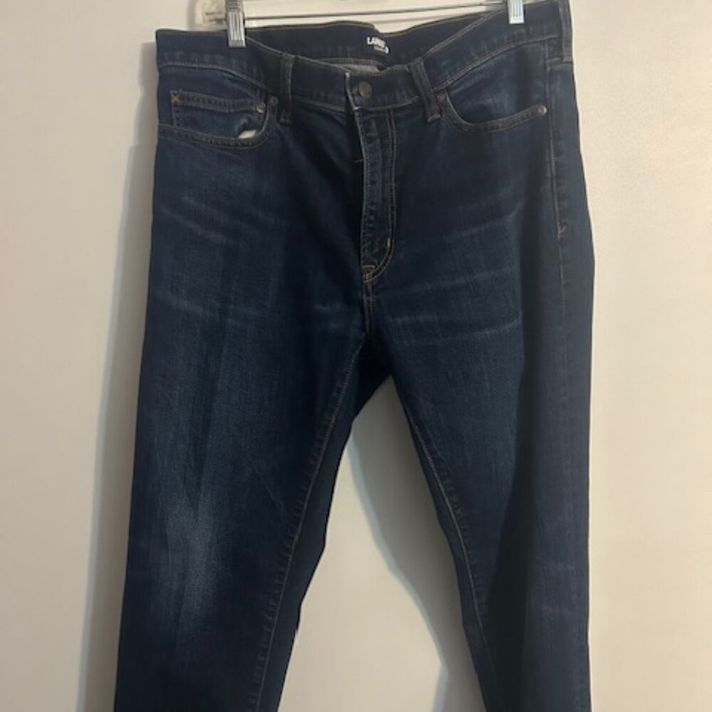 Lands' End Square Rigger 5 pocket straight denim jeans, size 35